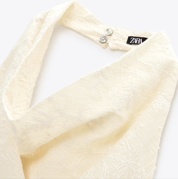 Emborided Halter Top Zara S Cream - Picture 6 of 10